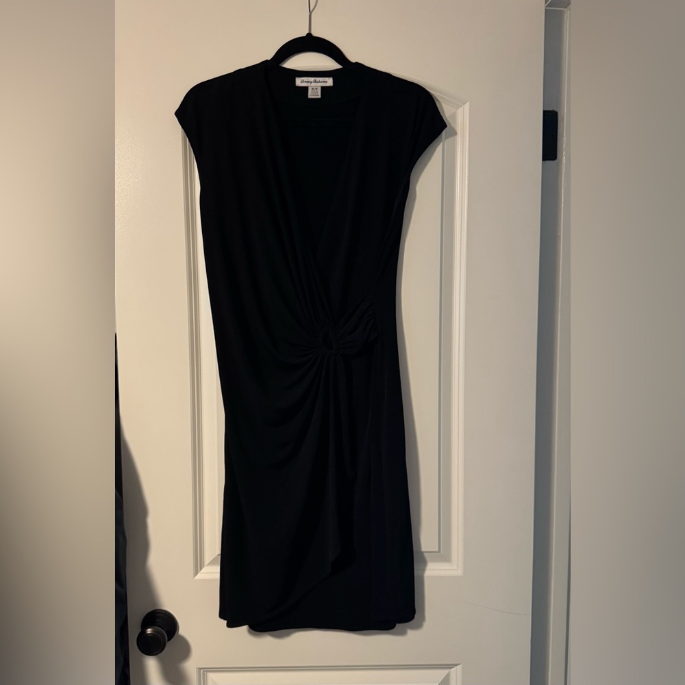 Tommy Bahama Elegant Black Dress with cinched side waist